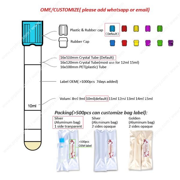 PRP Tube Sodium Citrate+Gel 10ml